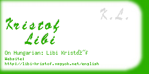 kristof libi business card